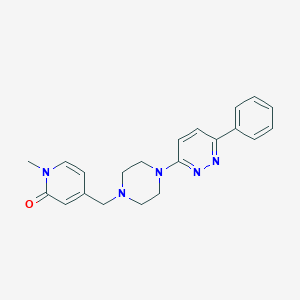 molecular formula C21H23N5O B2668003 1-Methyl-4-[[4-(6-phenylpyridazin-3-yl)piperazin-1-yl]methyl]pyridin-2-one CAS No. 2380078-97-5