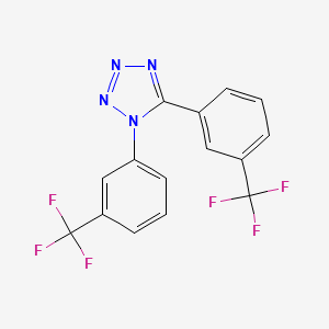 molecular formula C15H8F6N4 B2668012 1,5-bis[3-(trifluoromethyl)phenyl]-1H-1,2,3,4-tetraazole CAS No. 339108-54-2