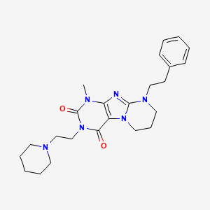 1-methyl-9-(2-phenylethyl)-3-(2-piperidin-1-ylethyl)-6,7,8,9-tetrahydropyrimido[2,1-f]purine-2,4(1H,3H)-dione
