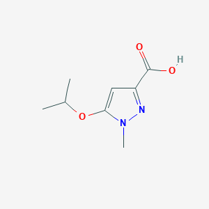 molecular formula C8H12N2O3 B2668028 5-Isopropoxy-1-methyl-1H-pyrazole-3-carboxylic acid CAS No. 1239783-91-5