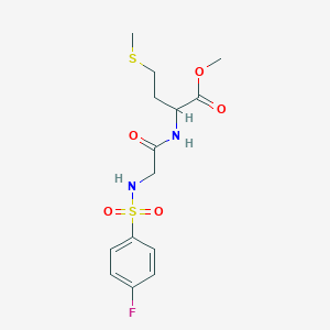 Methyl 2-[(2-{[(4-fluorophenyl)sulfonyl]amino}acetyl)amino]-4-(methylsulfanyl)butanoate