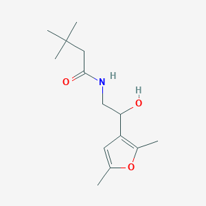 molecular formula C14H23NO3 B2668032 N-(2-(2,5-二甲基呋喃-3-基)-2-羟基乙基)-3,3-二甲基丁酰胺 CAS No. 2319784-61-5