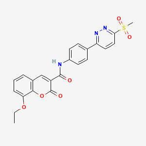 molecular formula C23H19N3O6S B2668037 8-ethoxy-N-(4-(6-(methylsulfonyl)pyridazin-3-yl)phenyl)-2-oxo-2H-chromene-3-carboxamide CAS No. 921796-37-4