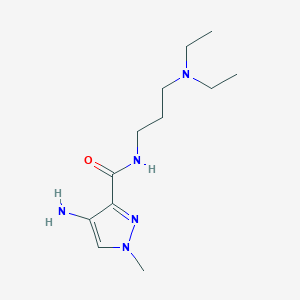 molecular formula C12H23N5O B2668041 4-Amino-N-[3-(diethylamino)propyl]-1-methyl-1H-pyrazole-3-carboxamide CAS No. 1492345-60-4