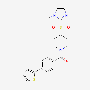 (4-((1-methyl-1H-imidazol-2-yl)sulfonyl)piperidin-1-yl)(4-(thiophen-2-yl)phenyl)methanone