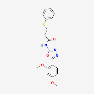 N-(5-(2,4-dimethoxyphenyl)-1,3,4-oxadiazol-2-yl)-3-(phenylthio)propanamide