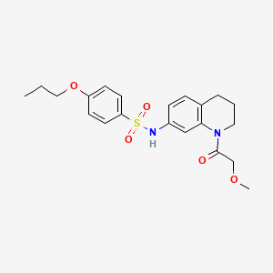 N-(1-(2-methoxyacetyl)-1,2,3,4-tetrahydroquinolin-7-yl)-4-propoxybenzenesulfonamide