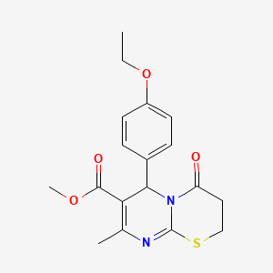 methyl 6-(4-ethoxyphenyl)-8-methyl-4-oxo-2H,3H,4H,6H-pyrimido[2,1-b][1,3]thiazine-7-carboxylate