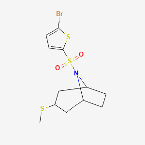 (1R,5S)-8-((5-bromothiophen-2-yl)sulfonyl)-3-(methylthio)-8-azabicyclo[3.2.1]octane