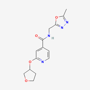 N-((5-methyl-1,3,4-oxadiazol-2-yl)methyl)-2-((tetrahydrofuran-3-yl)oxy)isonicotinamide