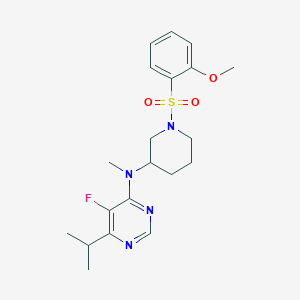 5-Fluoro-N-[1-(2-methoxyphenyl)sulfonylpiperidin-3-yl]-N-methyl-6-propan-2-ylpyrimidin-4-amine