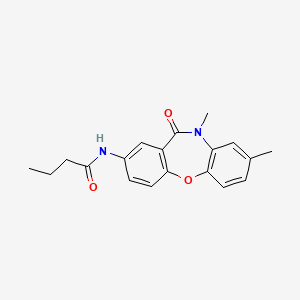 molecular formula C19H20N2O3 B2668071 N-(8,10-dimethyl-11-oxo-10,11-dihydrodibenzo[b,f][1,4]oxazepin-2-yl)butanamide CAS No. 922009-11-8