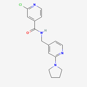 2-chloro-N-{[2-(pyrrolidin-1-yl)pyridin-4-yl]methyl}pyridine-4-carboxamide