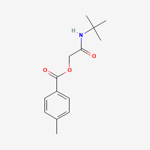 molecular formula C14H19NO3 B2668075 2-(Tert-butylamino)-2-oxoethyl 4-methylbenzoate CAS No. 875911-29-8