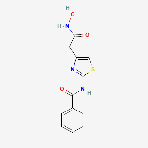 molecular formula C12H11N3O3S B2668079 N-(4-Hydroxycarbamoylmethyl-thiazol-2-yl)-benzamide CAS No. 866124-03-0