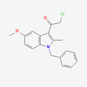 molecular formula C19H18ClNO2 B2668080 1-(1-benzyl-5-methoxy-2-methyl-1H-indol-3-yl)-2-chloroethanone CAS No. 797016-11-6
