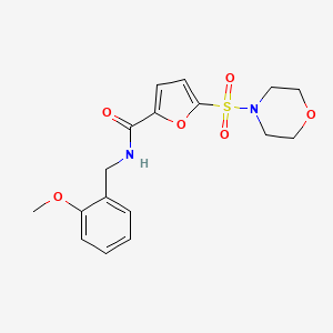 molecular formula C17H20N2O6S B2668085 N-(2-methoxybenzyl)-5-(morpholinosulfonyl)furan-2-carboxamide CAS No. 1171345-51-9
