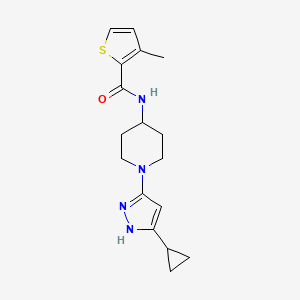 N-(1-(5-cyclopropyl-1H-pyrazol-3-yl)piperidin-4-yl)-3-methylthiophene-2-carboxamide
