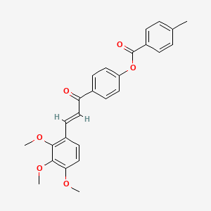 molecular formula C26H24O6 B2668092 [4-[(E)-3-(2,3,4-trimethoxyphenyl)prop-2-enoyl]phenyl] 4-methylbenzoate CAS No. 306730-05-2