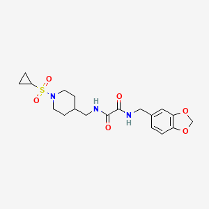 N-[(2H-1,3-benzodioxol-5-yl)methyl]-N'-{[1-(cyclopropanesulfonyl)piperidin-4-yl]methyl}ethanediamide