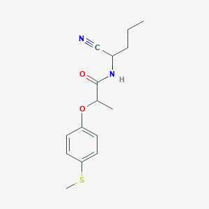 molecular formula C15H20N2O2S B2668098 N-(1-氰基丁基)-2-(4-甲基磺酰基苯氧基)丙酰胺 CAS No. 1436109-21-5