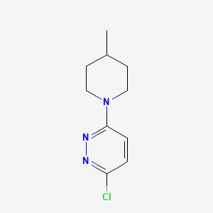 molecular formula C10H14ClN3 B2668105 3-氯-6-(4-甲基哌啶-1-基)吡啶嘧啶 CAS No. 756901-46-9