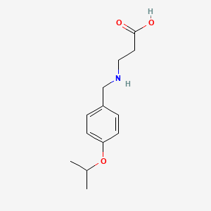 molecular formula C13H20ClNO3 B2668108 N-[4-(propan-2-yloxy)benzyl]-beta-alanine CAS No. 1241674-67-8