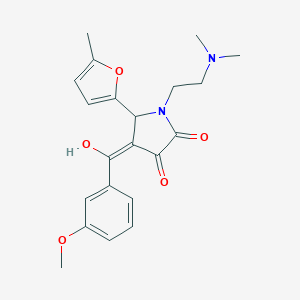 molecular formula C21H24N2O5 B266811 1-[2-(dimethylamino)ethyl]-3-hydroxy-4-(3-methoxybenzoyl)-5-(5-methyl-2-furyl)-1,5-dihydro-2H-pyrrol-2-one 