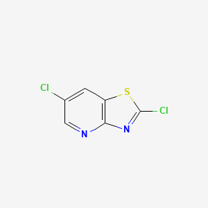 molecular formula C6H2Cl2N2S B2668110 2,6-Dichloro-[1,3]thiazolo[4,5-b]pyridine CAS No. 960535-43-7