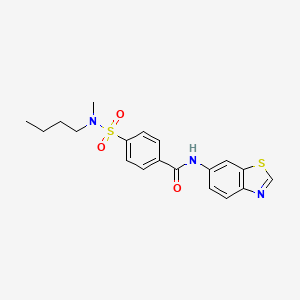 molecular formula C19H21N3O3S2 B2668111 N-(苯并[d]噻唑-6-基)-4-(N-丁基-N-甲基磺酰基)苯甲酰胺 CAS No. 899988-64-8