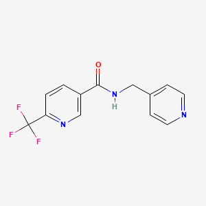 molecular formula C13H10F3N3O B2668113 N-[(吡啶-4-基)甲基]-6-(三氟甲基)吡啶-3-甲酰胺 CAS No. 1092346-32-1