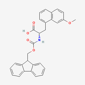 molecular formula C29H25NO5 B2668115 (2S)-2-(9H-芴-9-基甲氧羰基氨基)-3-(7-甲氧基萘-1-基)丙酸 CAS No. 1380445-18-0