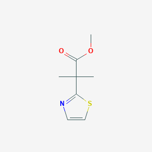 molecular formula C8H11NO2S B2668116 Methyl 2-methyl-2-(1,3-thiazol-2-yl)propanoate CAS No. 1894776-19-2