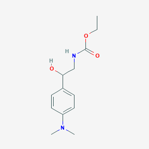 molecular formula C13H20N2O3 B2668118 乙酸(2-(4-(二甲基氨基)苯基)-2-羟基乙基)氨基甲酸酯 CAS No. 1421498-20-5