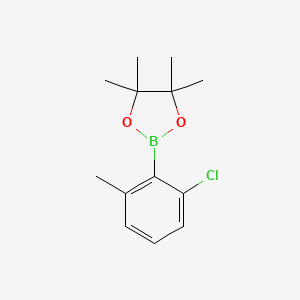 molecular formula C13H18BClO2 B2668132 2-(2-Chloro-6-methylphenyl)-4,4,5,5-tetramethyl-1,3,2-dioxaborolane CAS No. 2276722-27-9