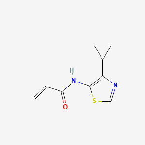 molecular formula C9H10N2OS B2668133 N-(4-Cyclopropyl-1,3-thiazol-5-yl)prop-2-enamide CAS No. 2190141-49-0