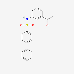 molecular formula C21H19NO3S B2668138 N-(3-acetylphenyl)-4'-methyl-[1,1'-biphenyl]-4-sulfonamide CAS No. 670272-70-5
