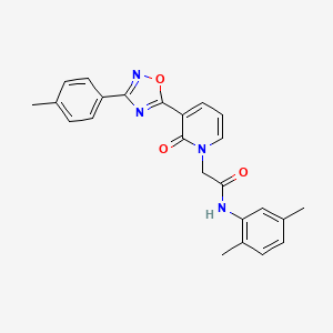 molecular formula C24H22N4O3 B2668142 N-(2,5-dimethylphenyl)-2-[3-[3-(4-methylphenyl)-1,2,4-oxadiazol-5-yl]-2-oxopyridin-1(2H)-yl]acetamide CAS No. 1105222-50-1