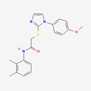 molecular formula C20H21N3O2S B2668150 N-(2,3-二甲基苯基)-2-((1-(4-甲氧基苯基)-1H-咪唑-2-基)硫)乙酰胺 CAS No. 688335-91-3