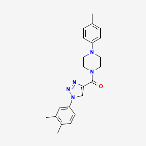 [1-(3,4-dimethylphenyl)-1H-1,2,3-triazol-4-yl][4-(4-methylphenyl)piperazin-1-yl]methanone