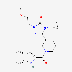 3-(1-(1H-indole-2-carbonyl)piperidin-3-yl)-4-cyclopropyl-1-(2-methoxyethyl)-1H-1,2,4-triazol-5(4H)-one