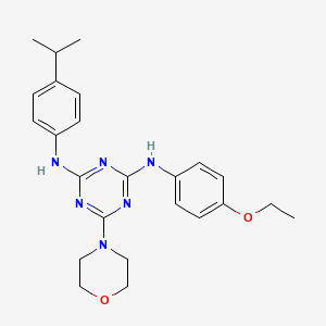 molecular formula C24H30N6O2 B2668177 N2-(4-ethoxyphenyl)-N4-(4-isopropylphenyl)-6-morpholino-1,3,5-triazine-2,4-diamine CAS No. 898648-55-0