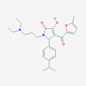 1-[3-(diethylamino)propyl]-3-hydroxy-5-(4-isopropylphenyl)-4-(5-methyl-2-furoyl)-1,5-dihydro-2H-pyrrol-2-one