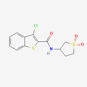 molecular formula C13H12ClNO3S2 B2668181 3-氯-N-(1,1-二氧代四氢噻吩-3-基)苯并[b]噻吩-2-甲酰胺 CAS No. 314028-76-7