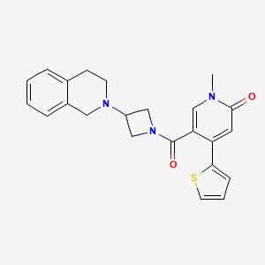 1-methyl-5-[3-(1,2,3,4-tetrahydroisoquinolin-2-yl)azetidine-1-carbonyl]-4-(thiophen-2-yl)-1,2-dihydropyridin-2-one