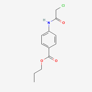 molecular formula C12H14ClNO3 B2668190 丙基 4-(2-氯乙酰胺基)苯甲酸酯 CAS No. 175913-92-5