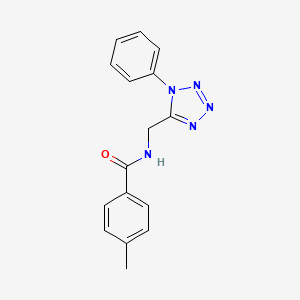 molecular formula C16H15N5O B2668193 4-甲基-N-((1-苯基-1H-四唑-5-基)甲基)苯甲酰胺 CAS No. 921166-50-9