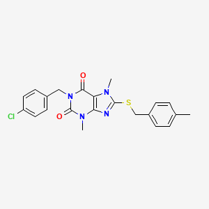 1-(4-chlorobenzyl)-3,7-dimethyl-8-((4-methylbenzyl)thio)-1H-purine-2,6(3H,7H)-dione