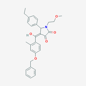 molecular formula C30H31NO5 B266820 4-[4-(benzyloxy)-2-methylbenzoyl]-5-(4-ethylphenyl)-3-hydroxy-1-(2-methoxyethyl)-1,5-dihydro-2H-pyrrol-2-one 