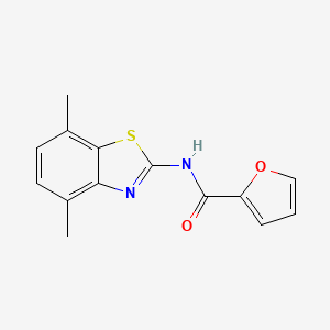 molecular formula C14H12N2O2S B2668204 N-(4,7-二甲基苯并[d]噻唑-2-基)呋喃-2-甲酸酰胺 CAS No. 839694-10-9